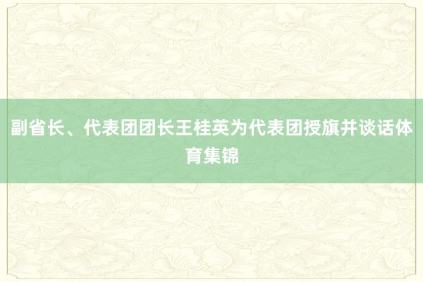 副省长、代表团团长王桂英为代表团授旗并谈话体育集锦