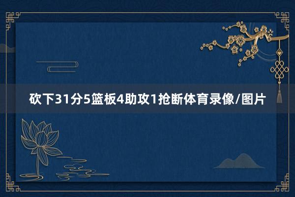 砍下31分5篮板4助攻1抢断体育录像/图片