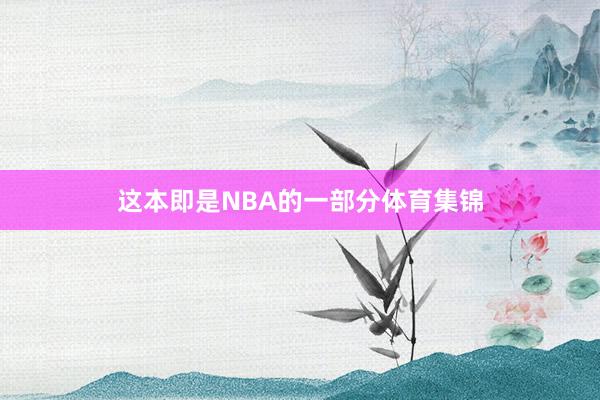 这本即是NBA的一部分体育集锦
