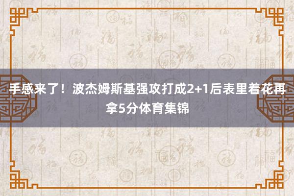 手感来了！波杰姆斯基强攻打成2+1后表里着花再拿5分体育集锦