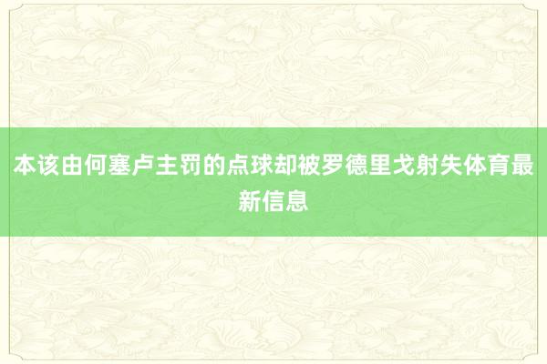 本该由何塞卢主罚的点球却被罗德里戈射失体育最新信息