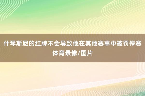 什琴斯尼的红牌不会导致他在其他赛事中被罚停赛体育录像/图片