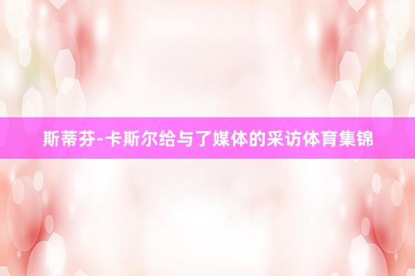 斯蒂芬-卡斯尔给与了媒体的采访体育集锦