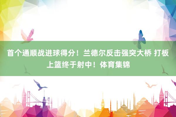 首个通顺战进球得分！兰德尔反击强突大桥 打板上篮终于射中！体育集锦