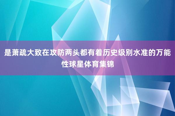 是萧疏大致在攻防两头都有着历史级别水准的万能性球星体育集锦