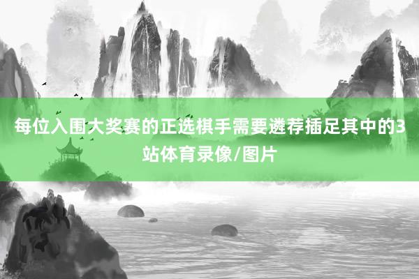 每位入围大奖赛的正选棋手需要遴荐插足其中的3站体育录像/图片