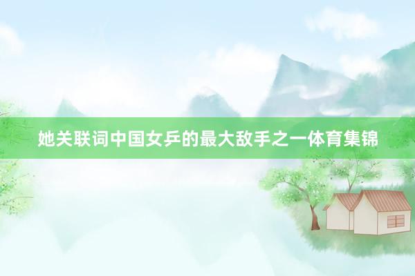 她关联词中国女乒的最大敌手之一体育集锦
