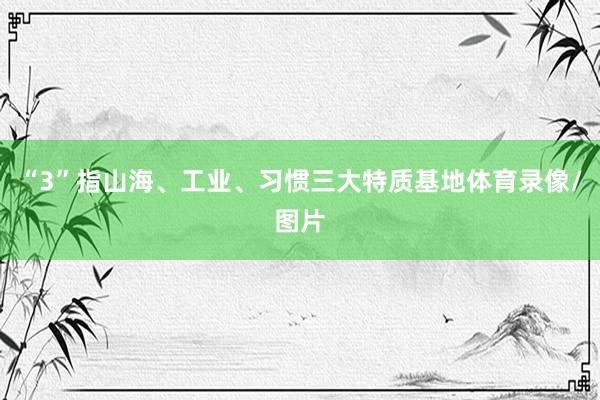 “3”指山海、工业、习惯三大特质基地体育录像/图片