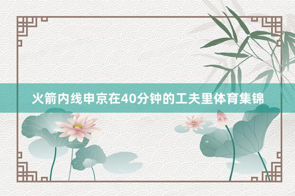 火箭内线申京在40分钟的工夫里体育集锦
