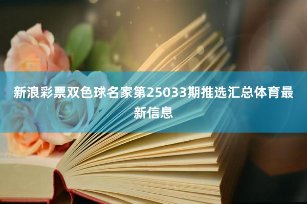 新浪彩票双色球名家第25033期推选汇总体育最新信息