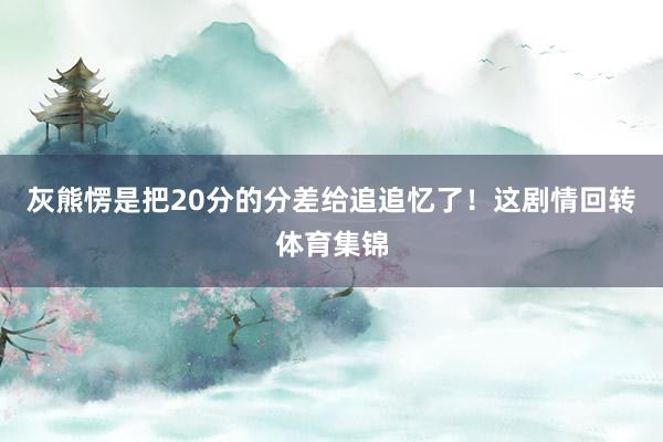 灰熊愣是把20分的分差给追追忆了！这剧情回转体育集锦