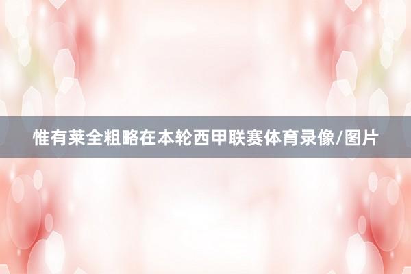 惟有莱全粗略在本轮西甲联赛体育录像/图片