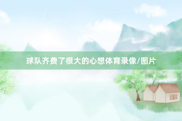 球队齐费了很大的心想体育录像/图片