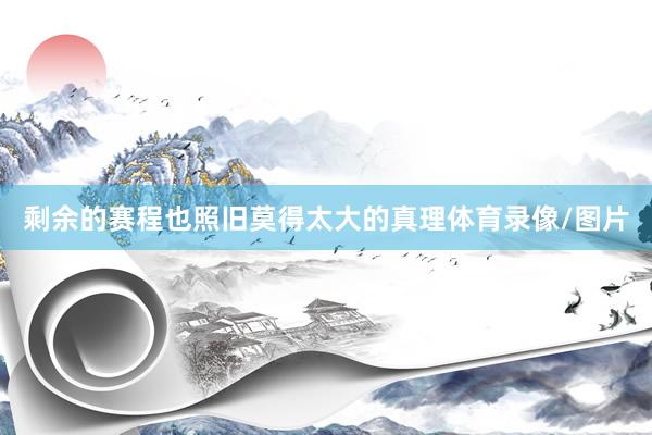 剩余的赛程也照旧莫得太大的真理体育录像/图片