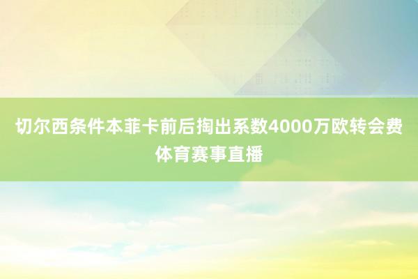 切尔西条件本菲卡前后掏出系数4000万欧转会费体育赛事直播