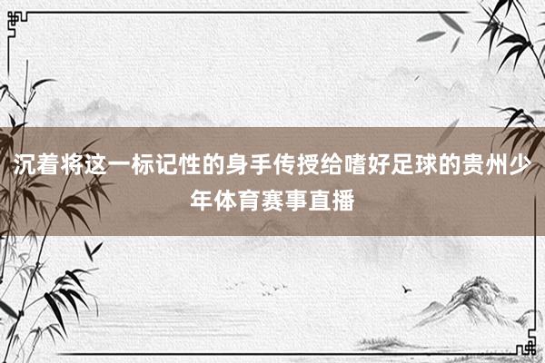 沉着将这一标记性的身手传授给嗜好足球的贵州少年体育赛事直播