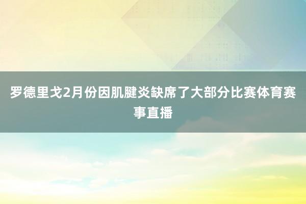 罗德里戈2月份因肌腱炎缺席了大部分比赛体育赛事直播