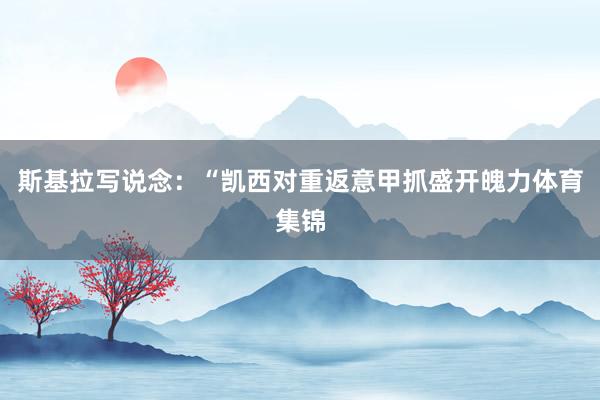 斯基拉写说念：“凯西对重返意甲抓盛开魄力体育集锦