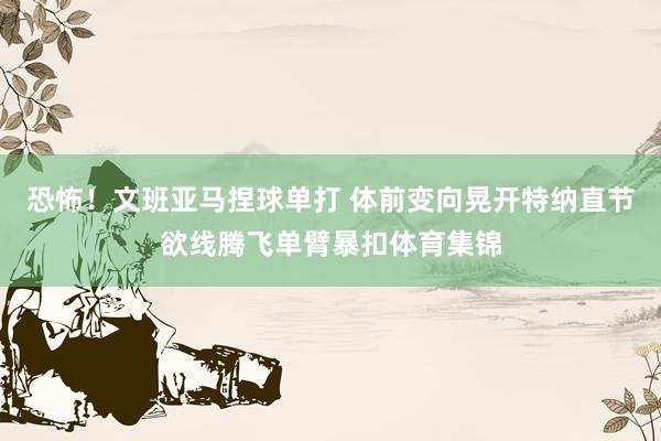 恐怖！文班亚马捏球单打 体前变向晃开特纳直节欲线腾飞单臂暴扣体育集锦
