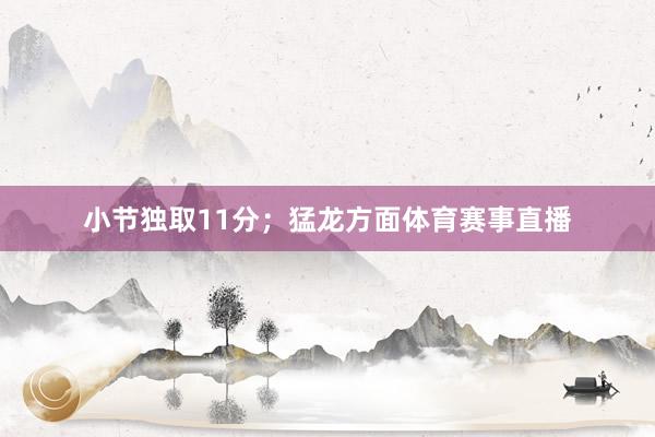 小节独取11分；猛龙方面体育赛事直播