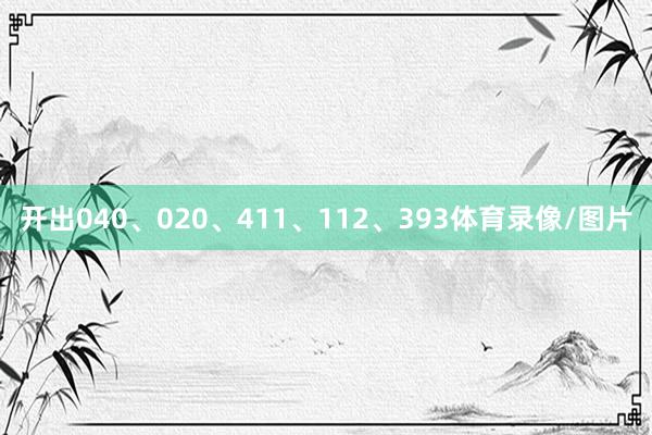 开出040、020、411、112、393体育录像/图片