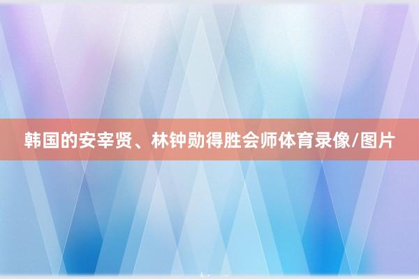 韩国的安宰贤、林钟勋得胜会师体育录像/图片